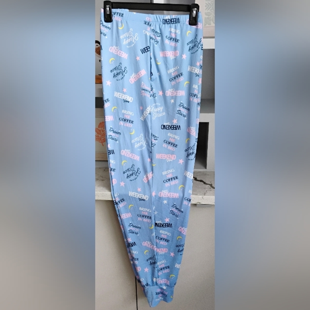 Women's Weekend Blue Sleep Tee & Joggers Pajama Set  Various Sizes NWT - Picture 9 of 15